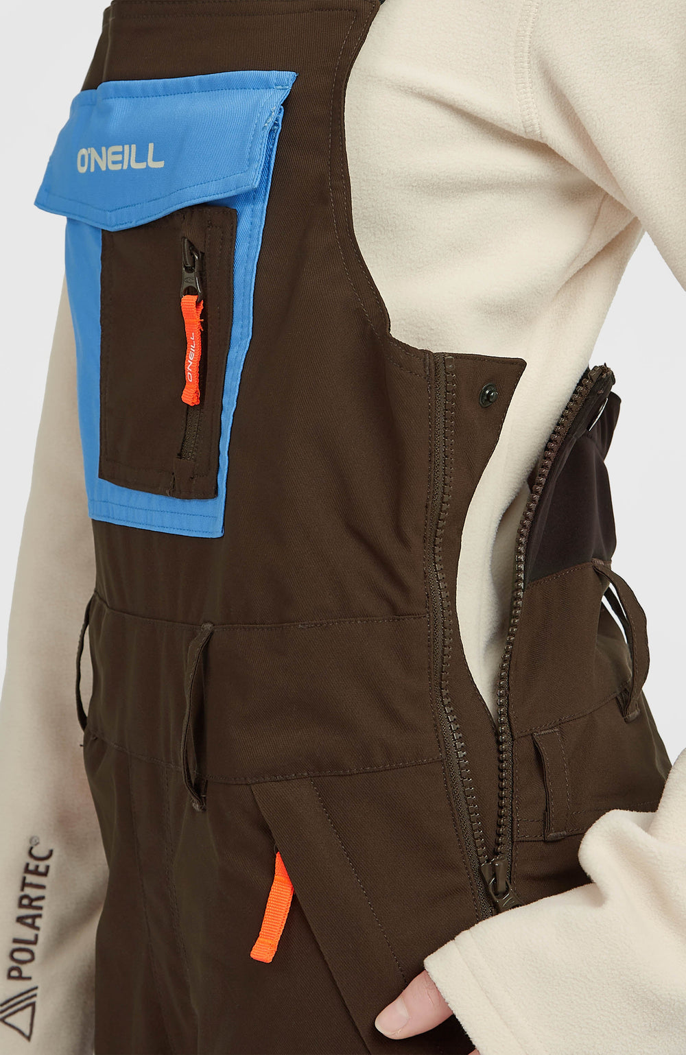 FWC'Peak Bib Snow Pants Women - Coffee Bean Colour Block