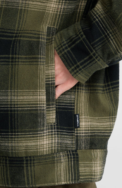 Fleece-Lined Jacket Men - Green Check Small