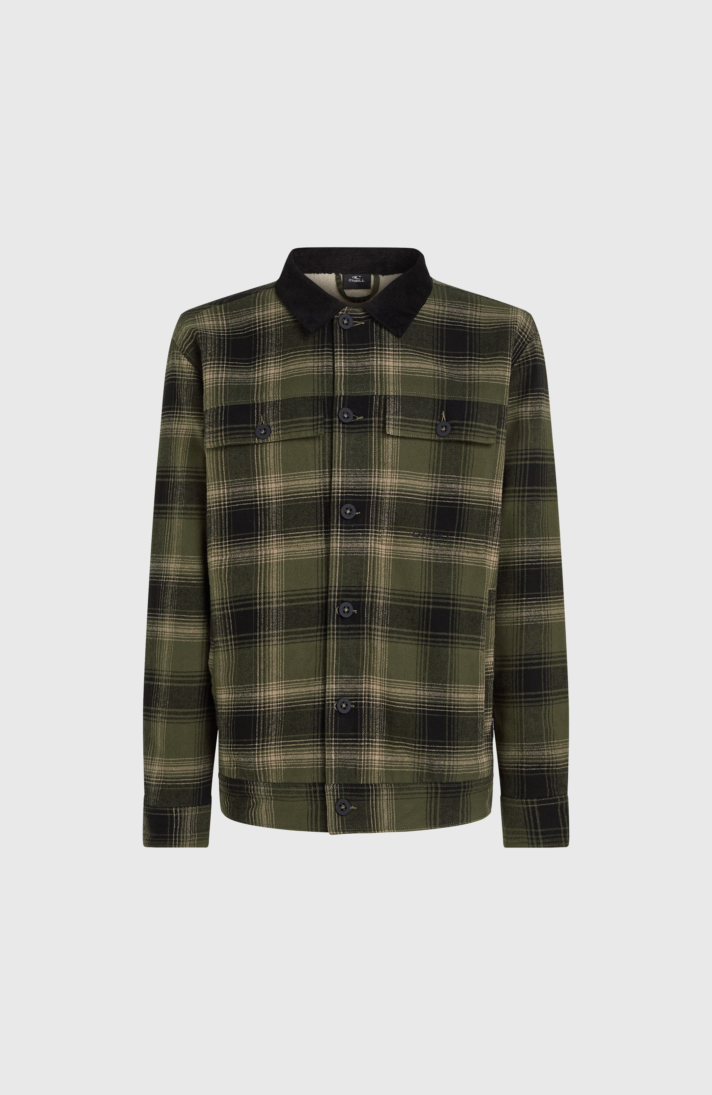 Fleece-Lined Jacket Men - Green Check Small