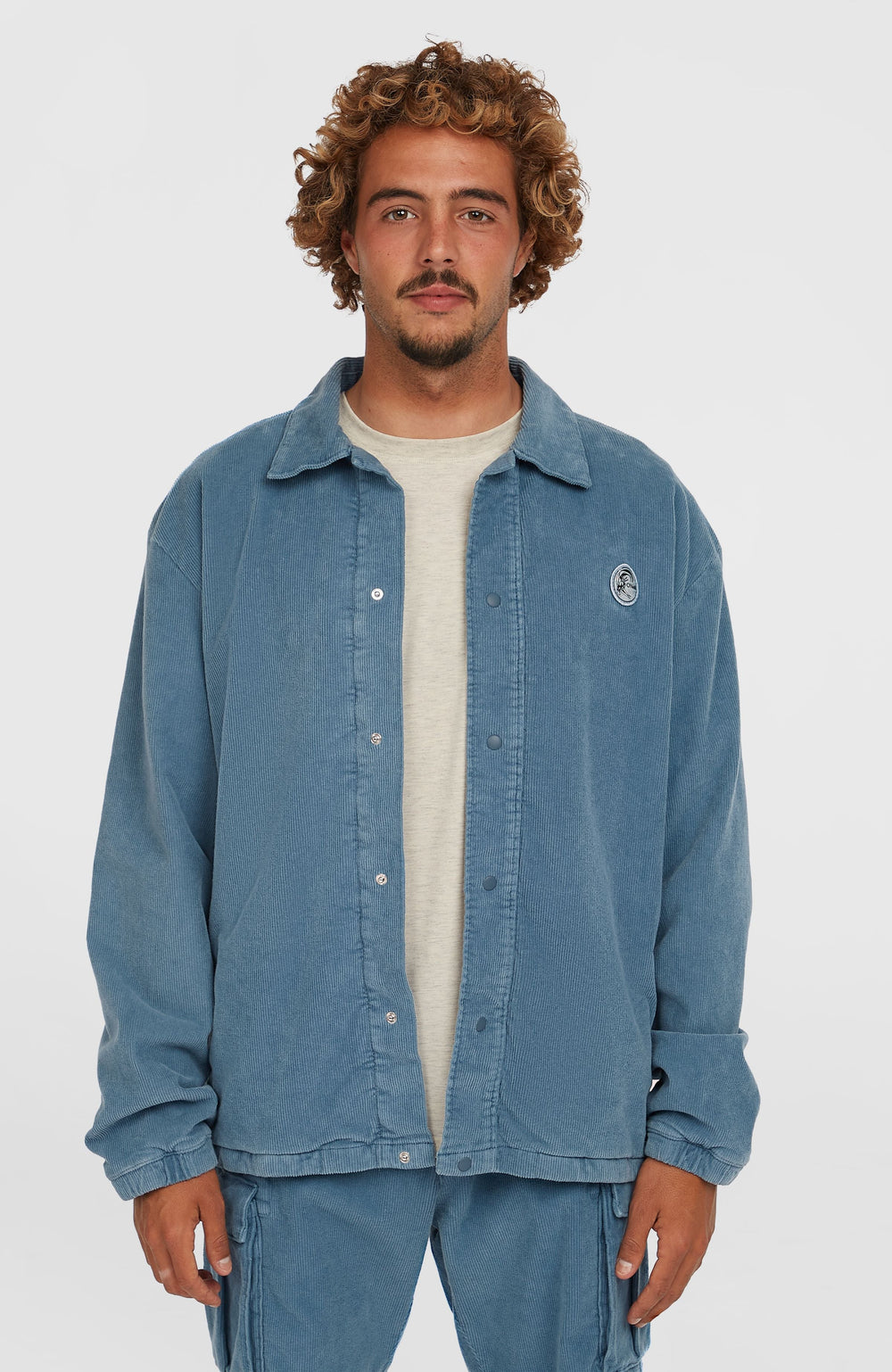 Cord Coach Jacket Men - Copen Blue