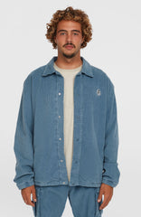 Cord Coach Jacket Men - Copen Blue