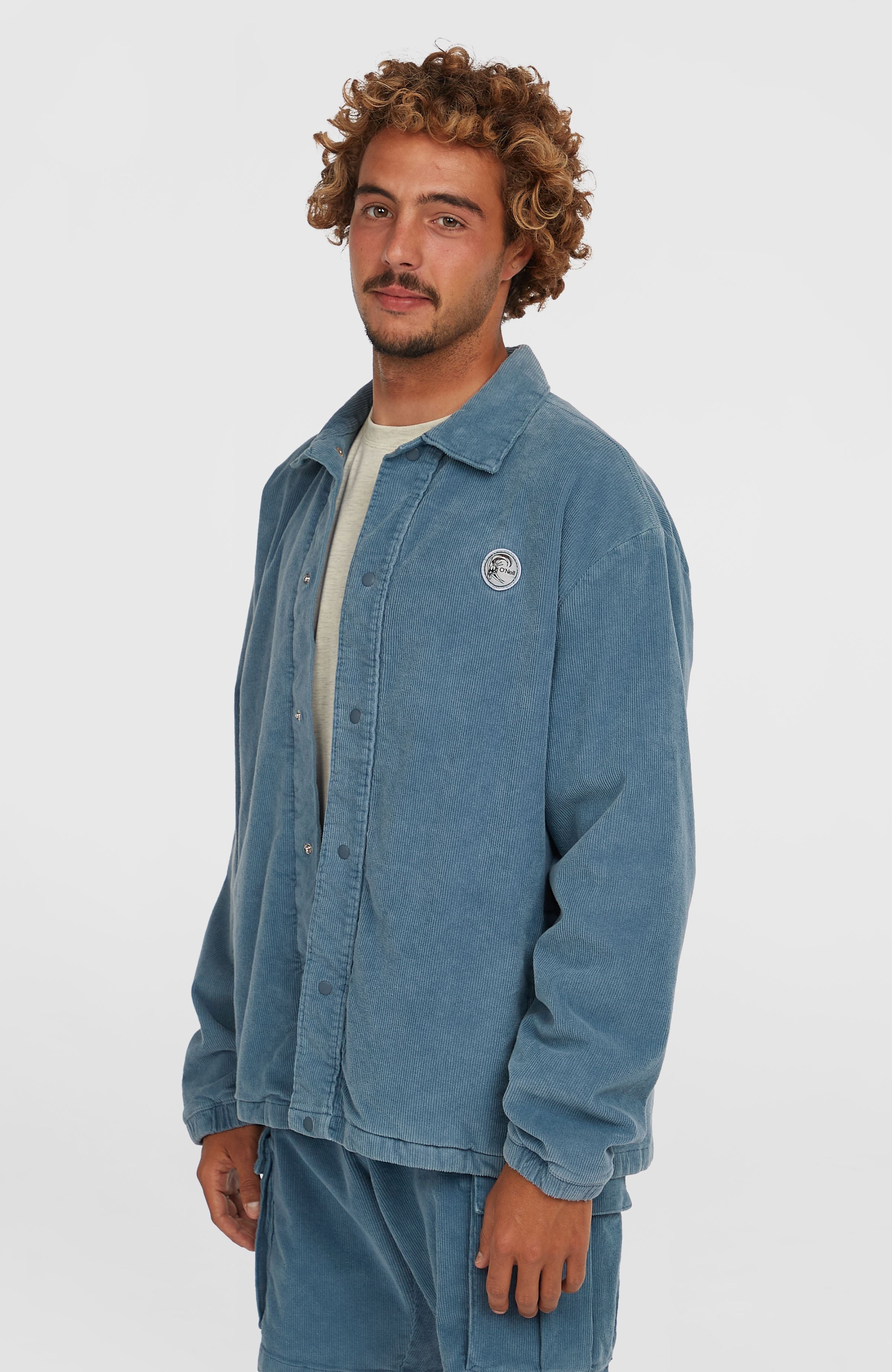 Cord Coach Jacket Men - Copen Blue