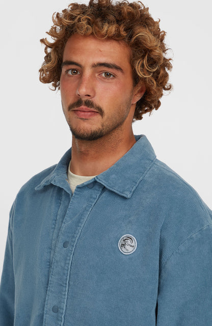 Cord Coach Jacket Men - Copen Blue