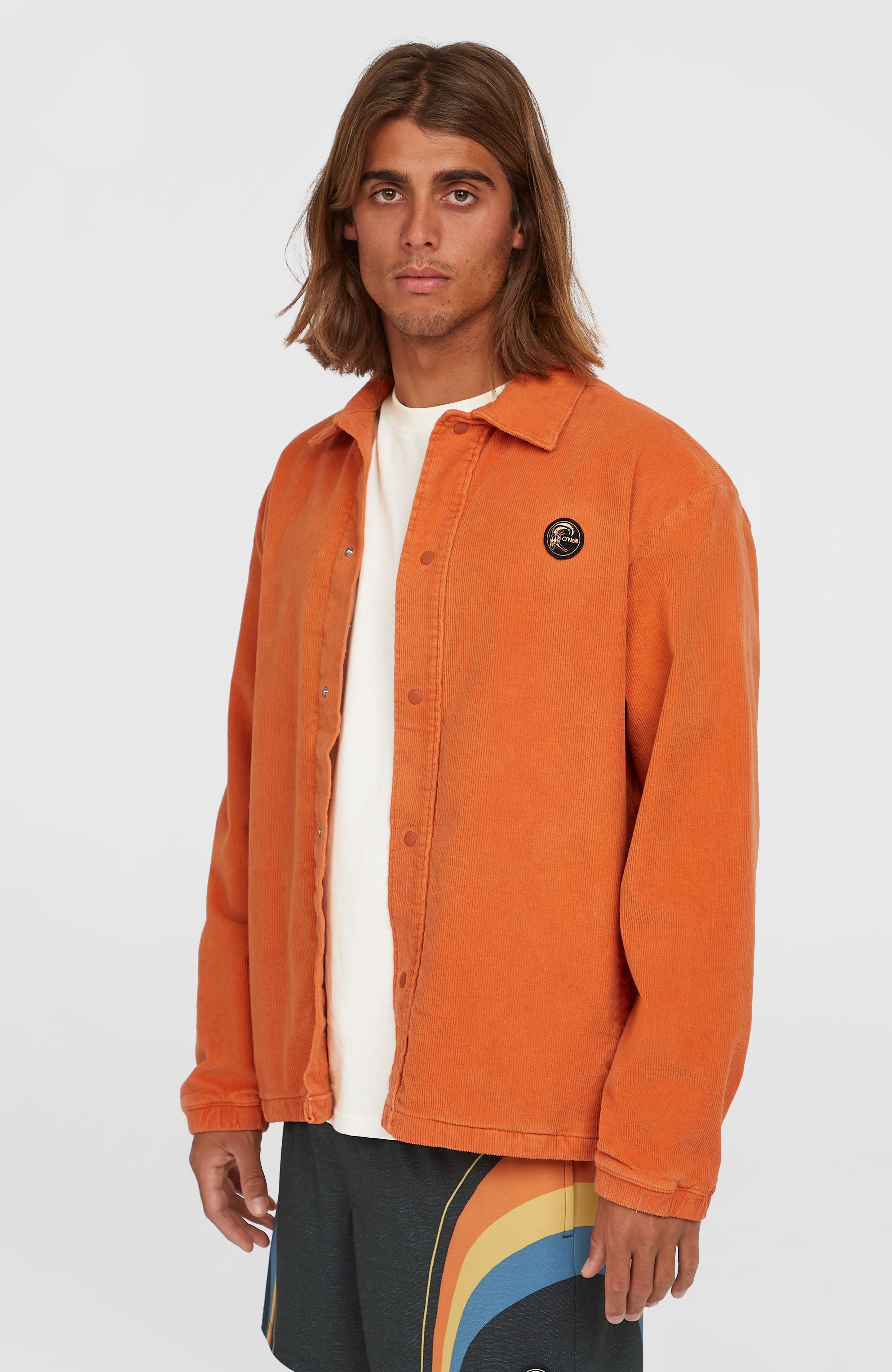 Cord Coach Jacket Men - Cinnamon Stick