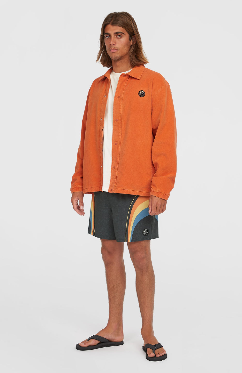 Cord Coach Jacket Men - Cinnamon Stick