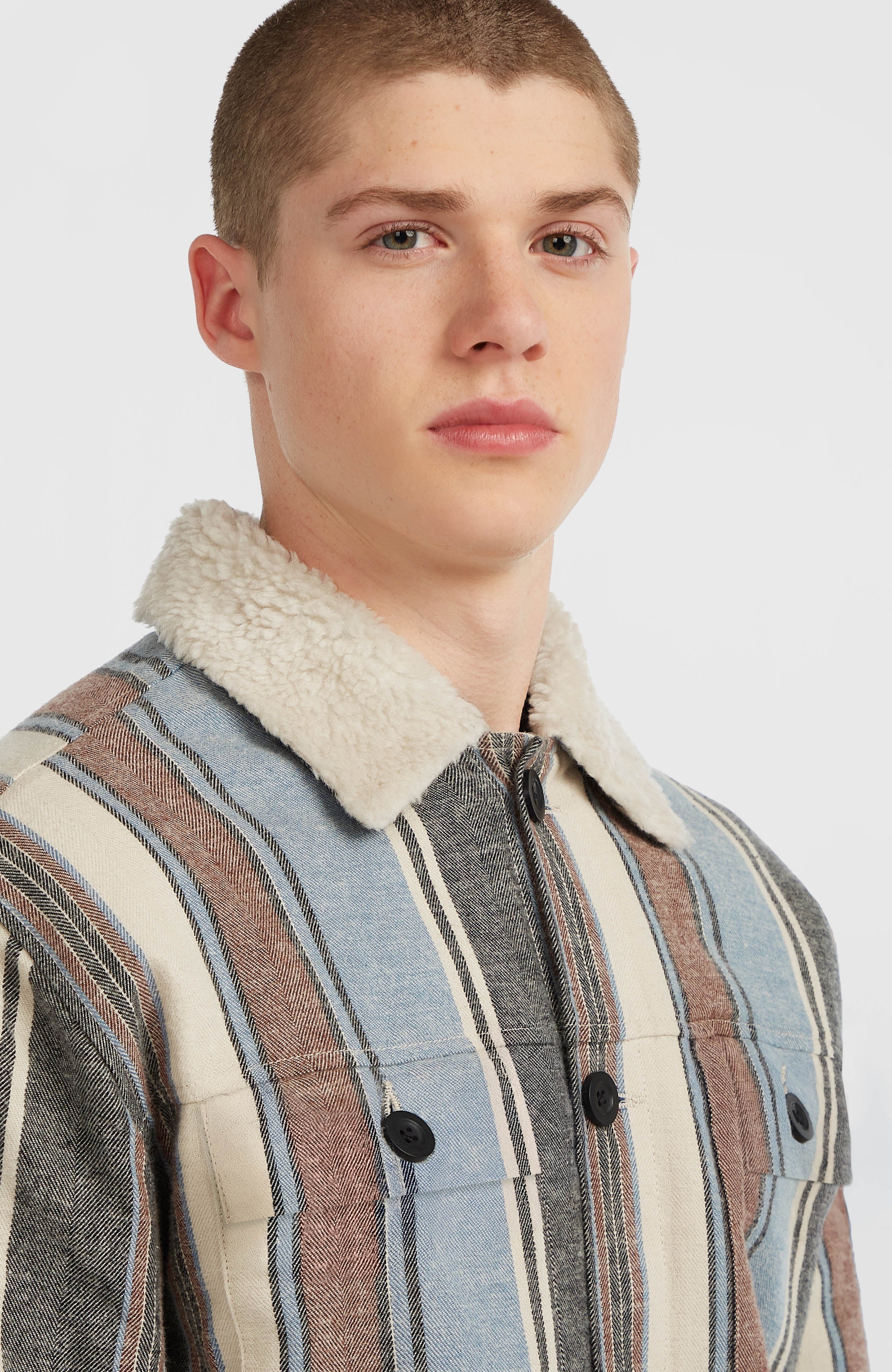 O'Riginals Fleece-Lined Jacket Men - Blue Vintage O'Neill Stripe