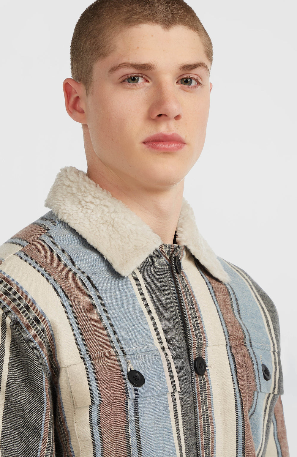 O'Riginals Fleece-Lined Jacket Men - Blue Vintage O'Neill Stripe