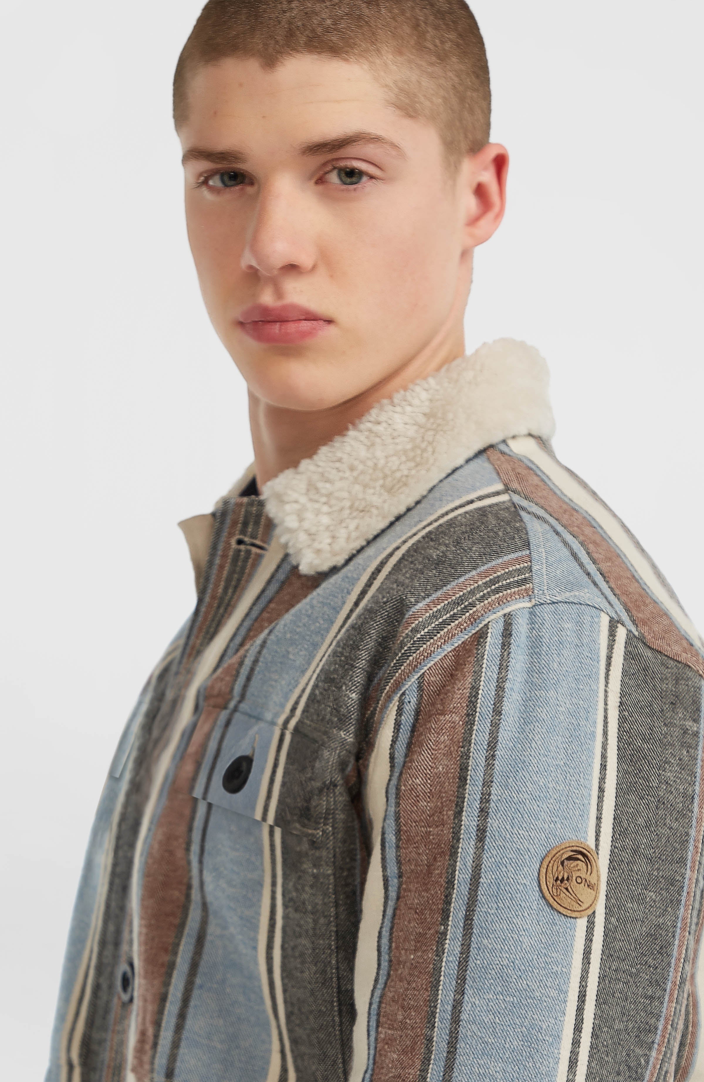 O'Riginals Fleece-Lined Jacket Men - Blue Vintage O'Neill Stripe