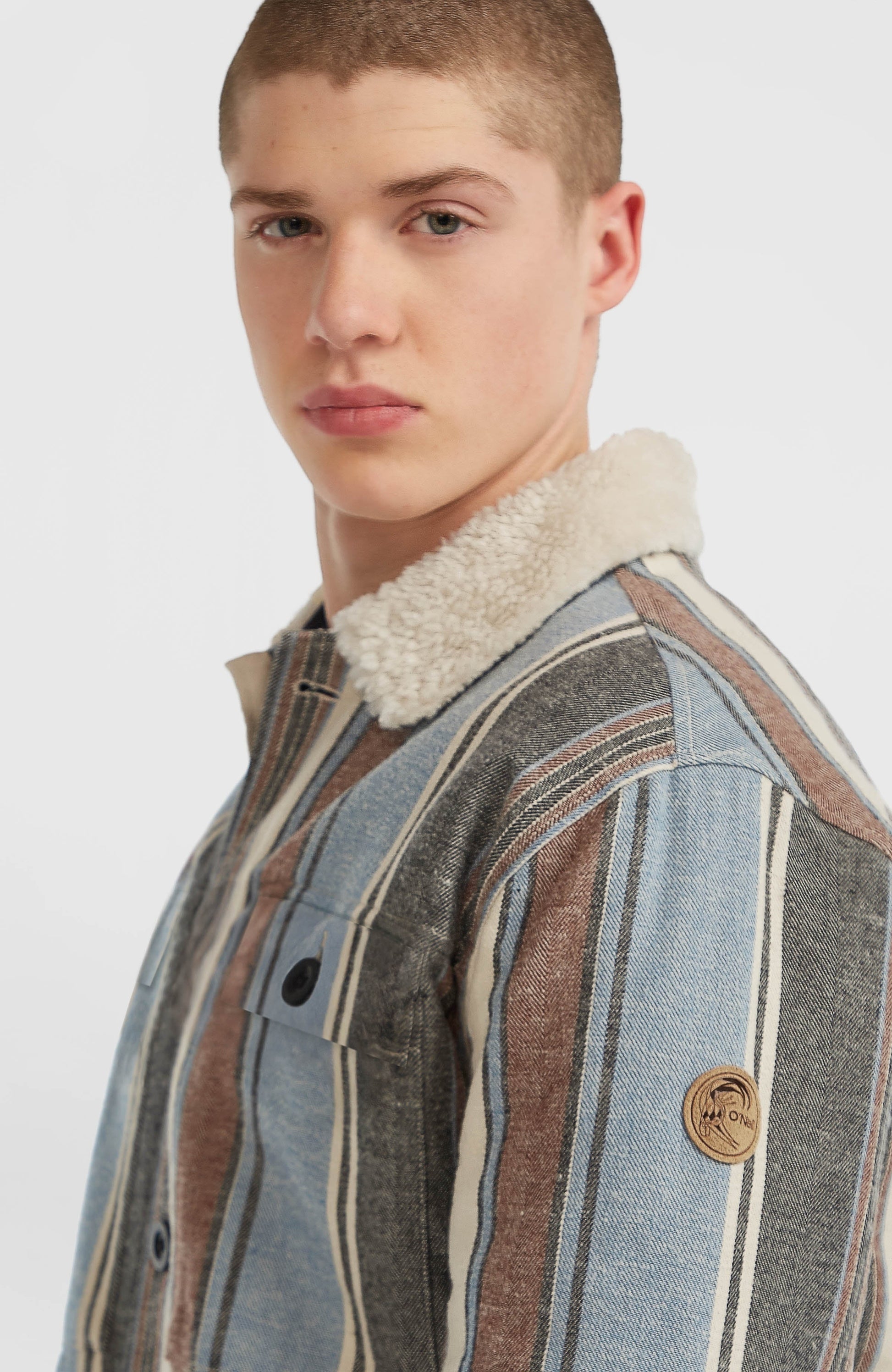 O'Riginals Fleece-Lined Jacket Men - Blue Vintage O'Neill Stripe