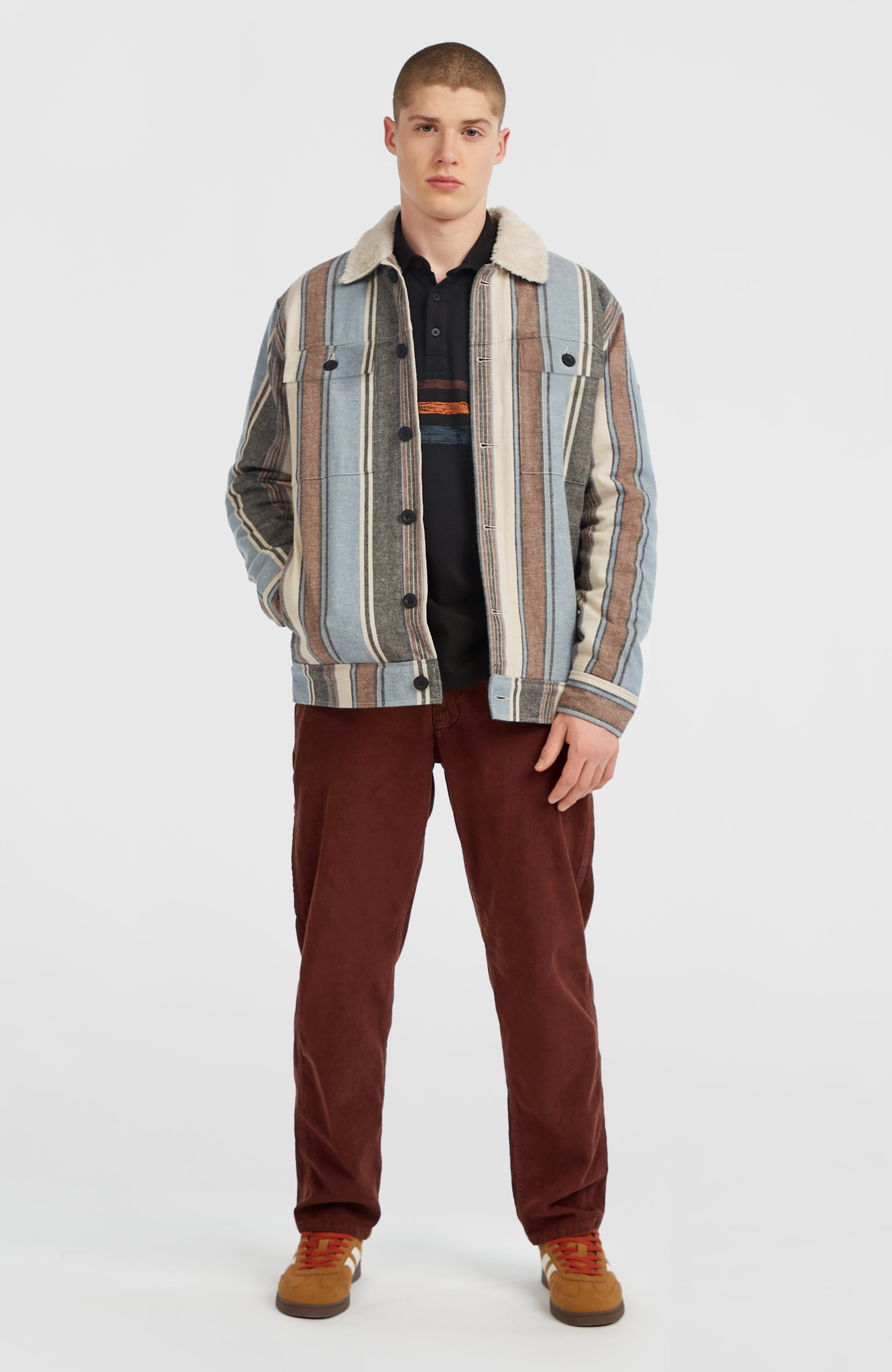O'Riginals Fleece-Lined Jacket Men - Blue Vintage O'Neill Stripe