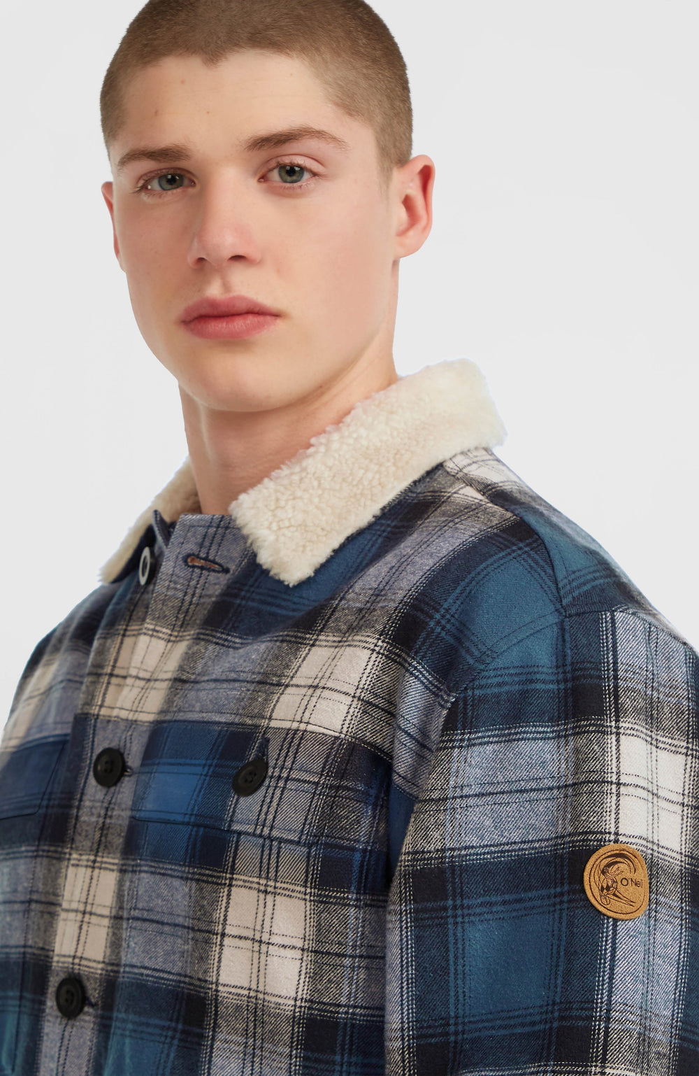 O'Riginals Fleece-Lined Jacket Men - Mozart Blue Check