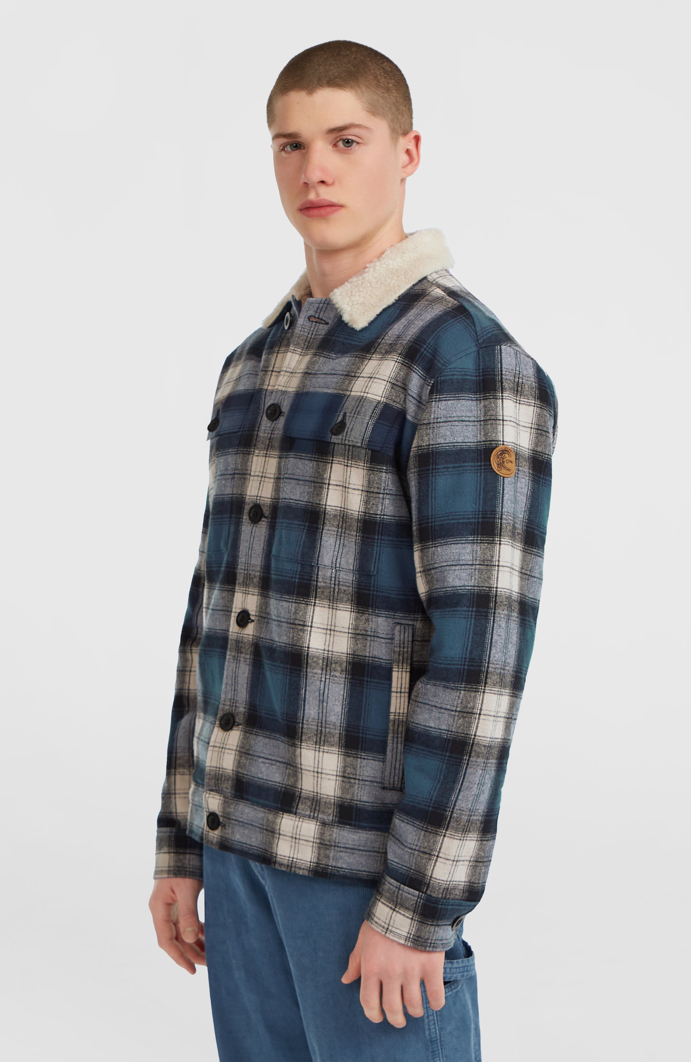 O'Riginals Fleece-Lined Jacket Men - Mozart Blue Check