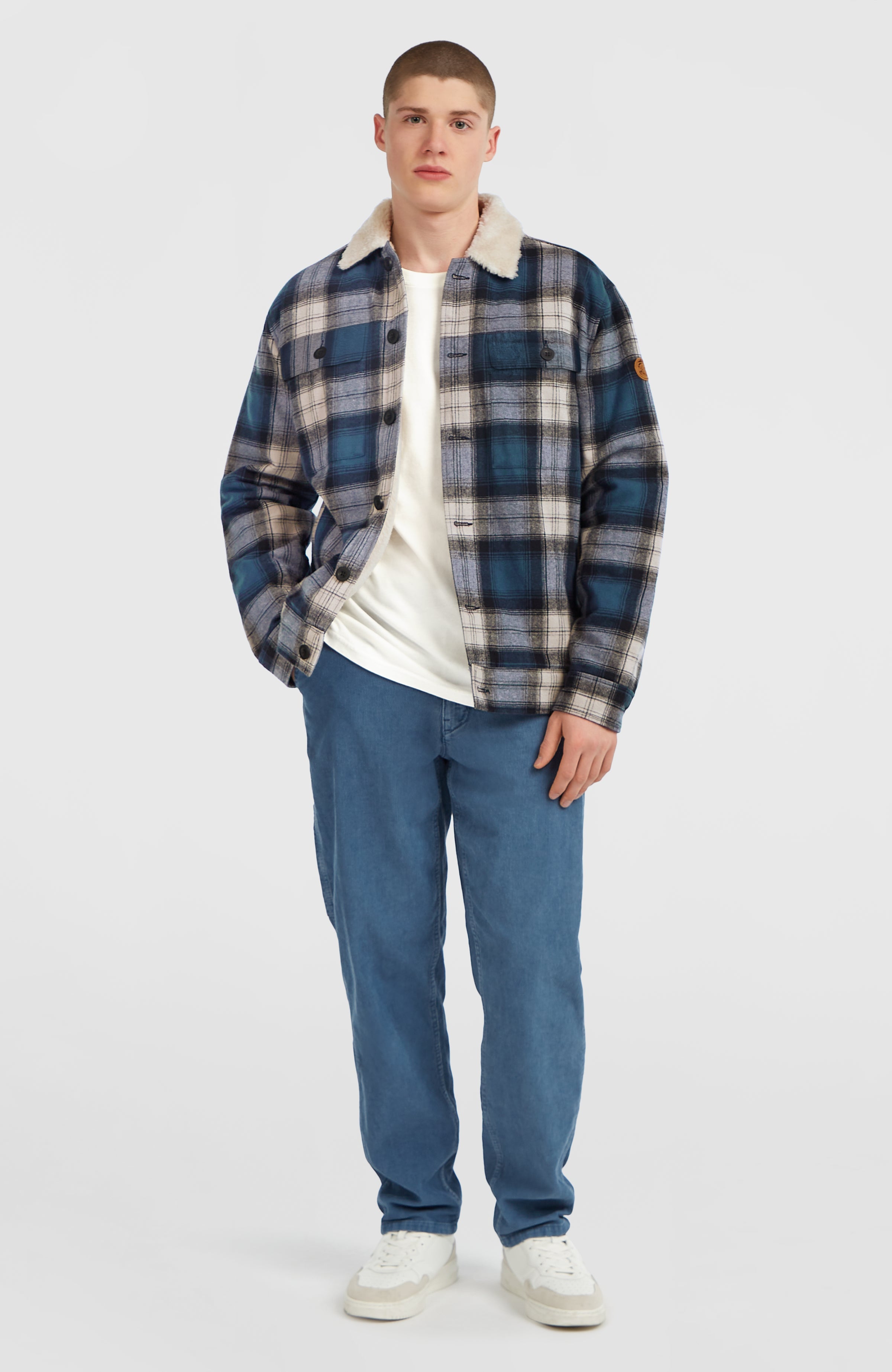 O'Riginals Fleece-Lined Jacket Men - Mozart Blue Check