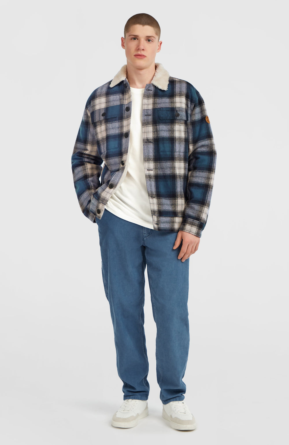 O'Riginals Fleece-Lined Jacket Men - Mozart Blue Check