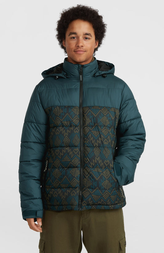 O'Riginals Puffer Jacket Men - Black Retro Ikat