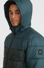 O'Riginals Puffer Jacket Men - Black Retro Ikat