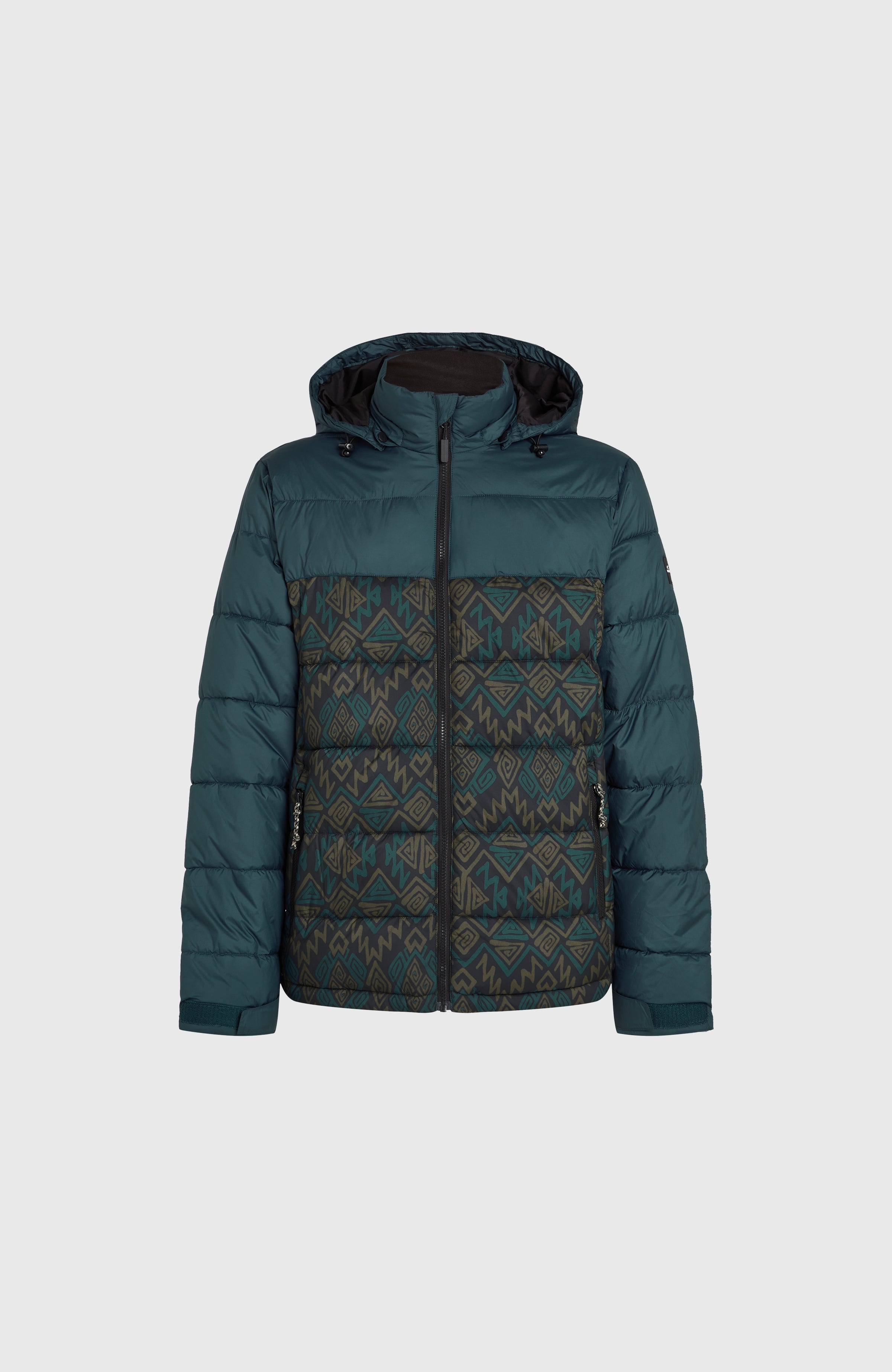 O'Riginals Puffer Jacket Men - Black Retro Ikat