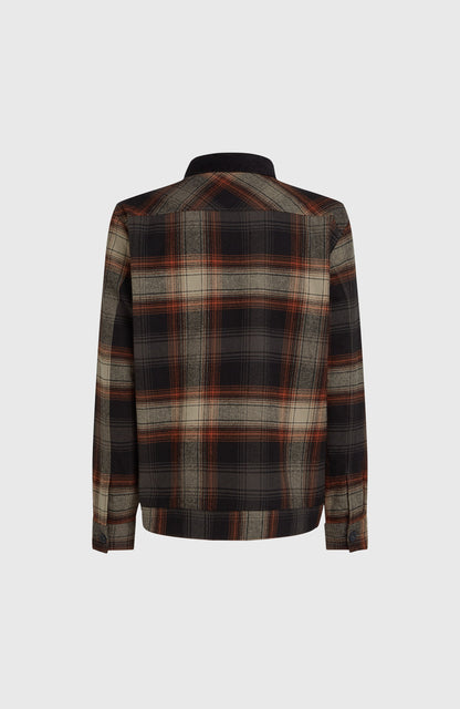 Fleece-Lined Jacket Men - Grey Check Small