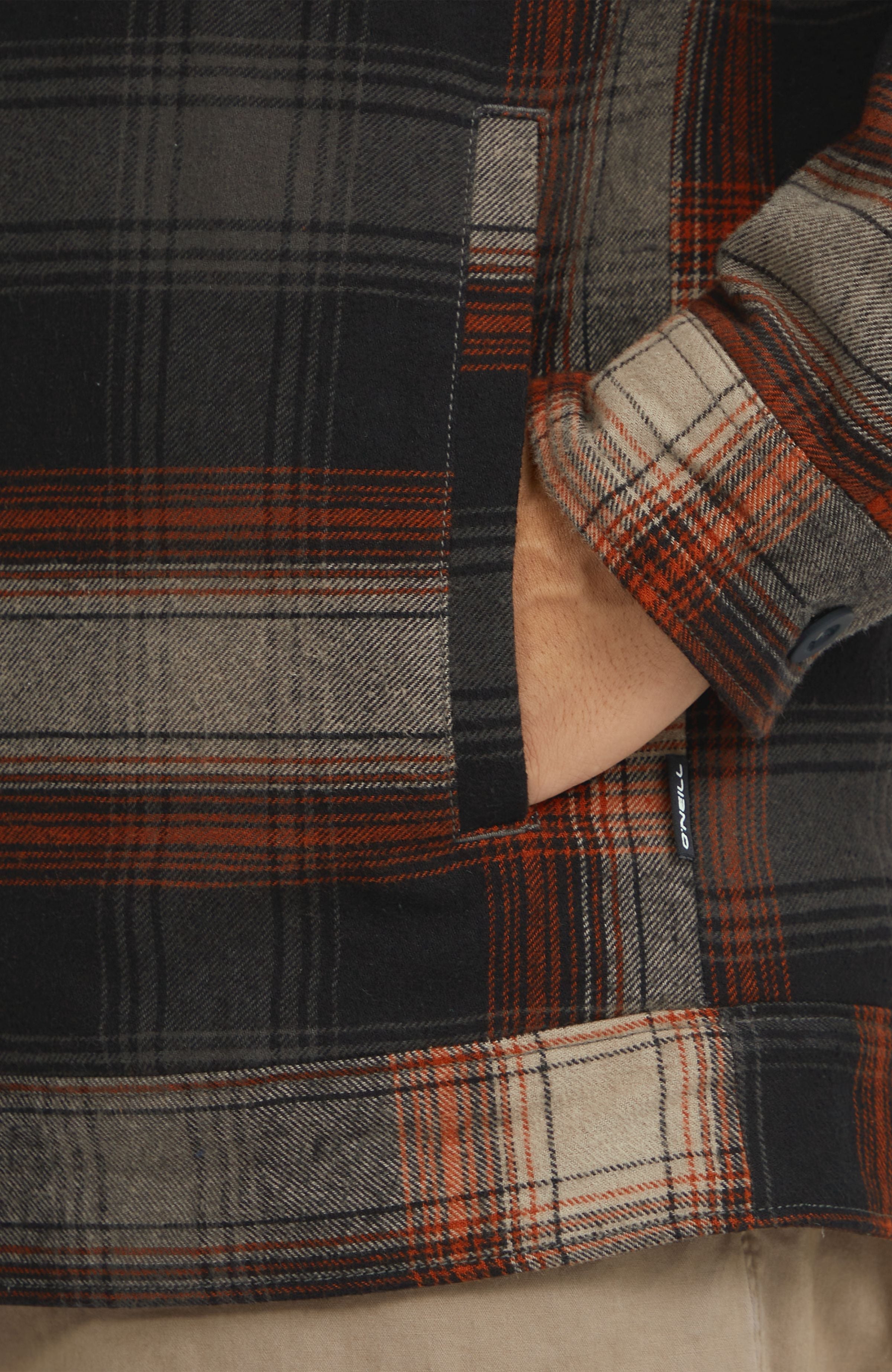 Fleece-Lined Jacket Men - Grey Check Small