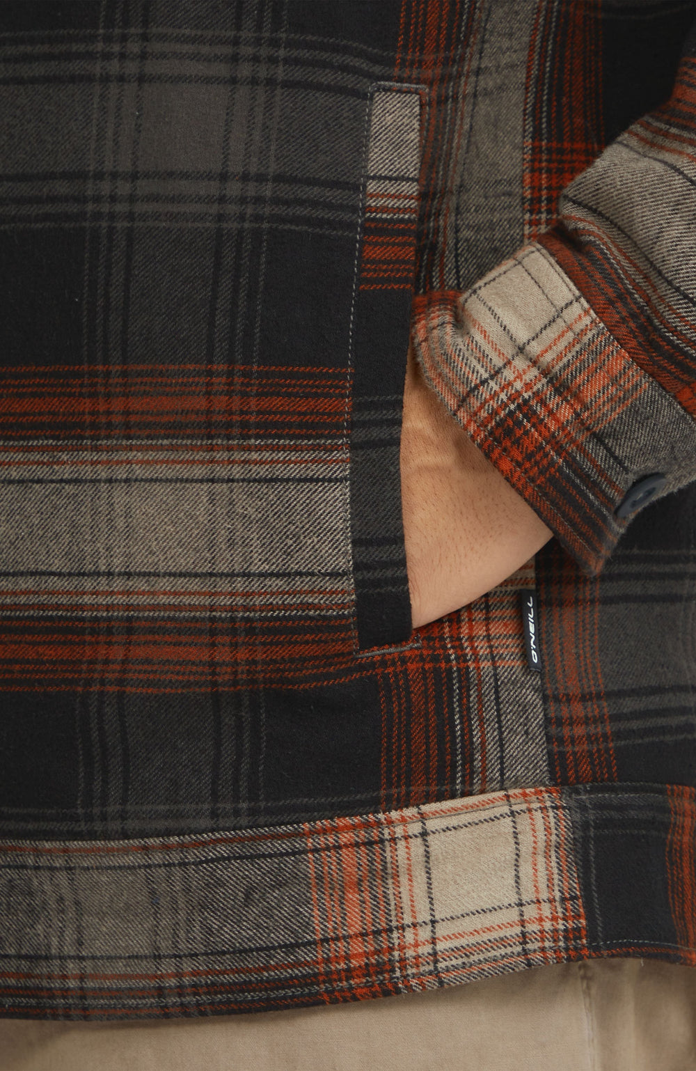 Fleece-Lined Jacket Men - Grey Check Small