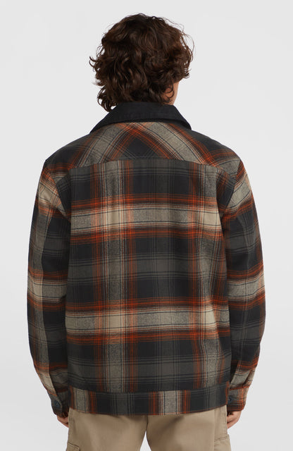 Fleece-Lined Jacket Men - Grey Check Small