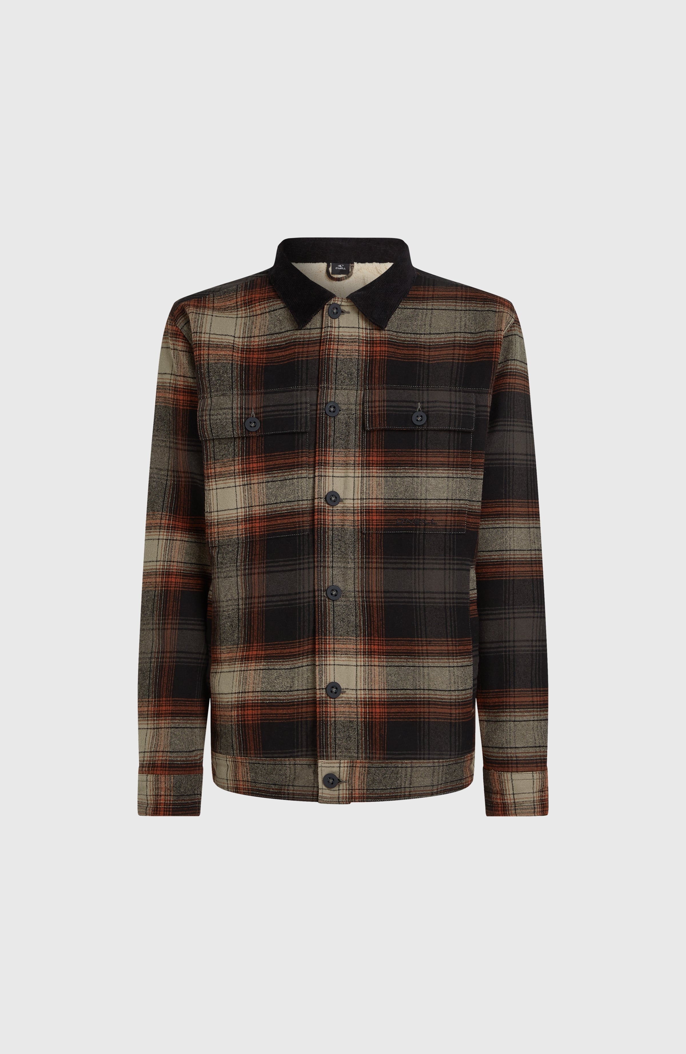 Fleece-Lined Jacket Men - Grey Check Small