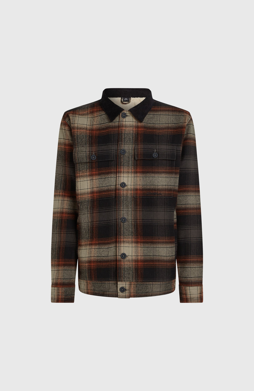 Fleece-Lined Jacket Men - Grey Check Small
