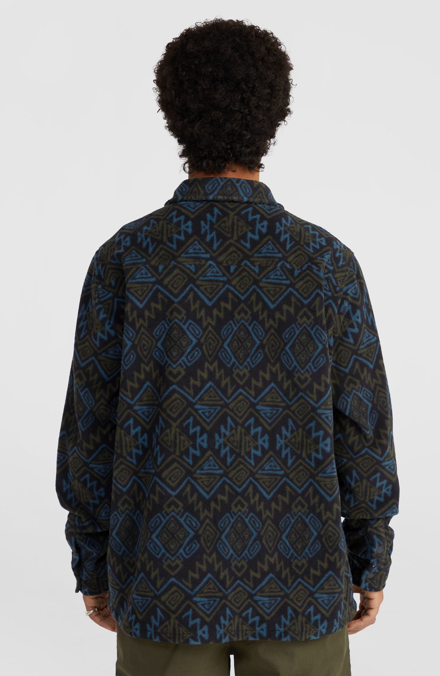 Superfleece Shirt Men - Black Retro Ikat