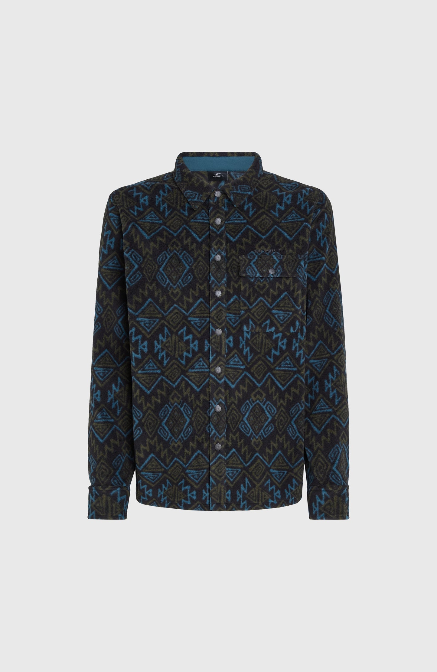 Superfleece Shirt Men - Black Retro Ikat