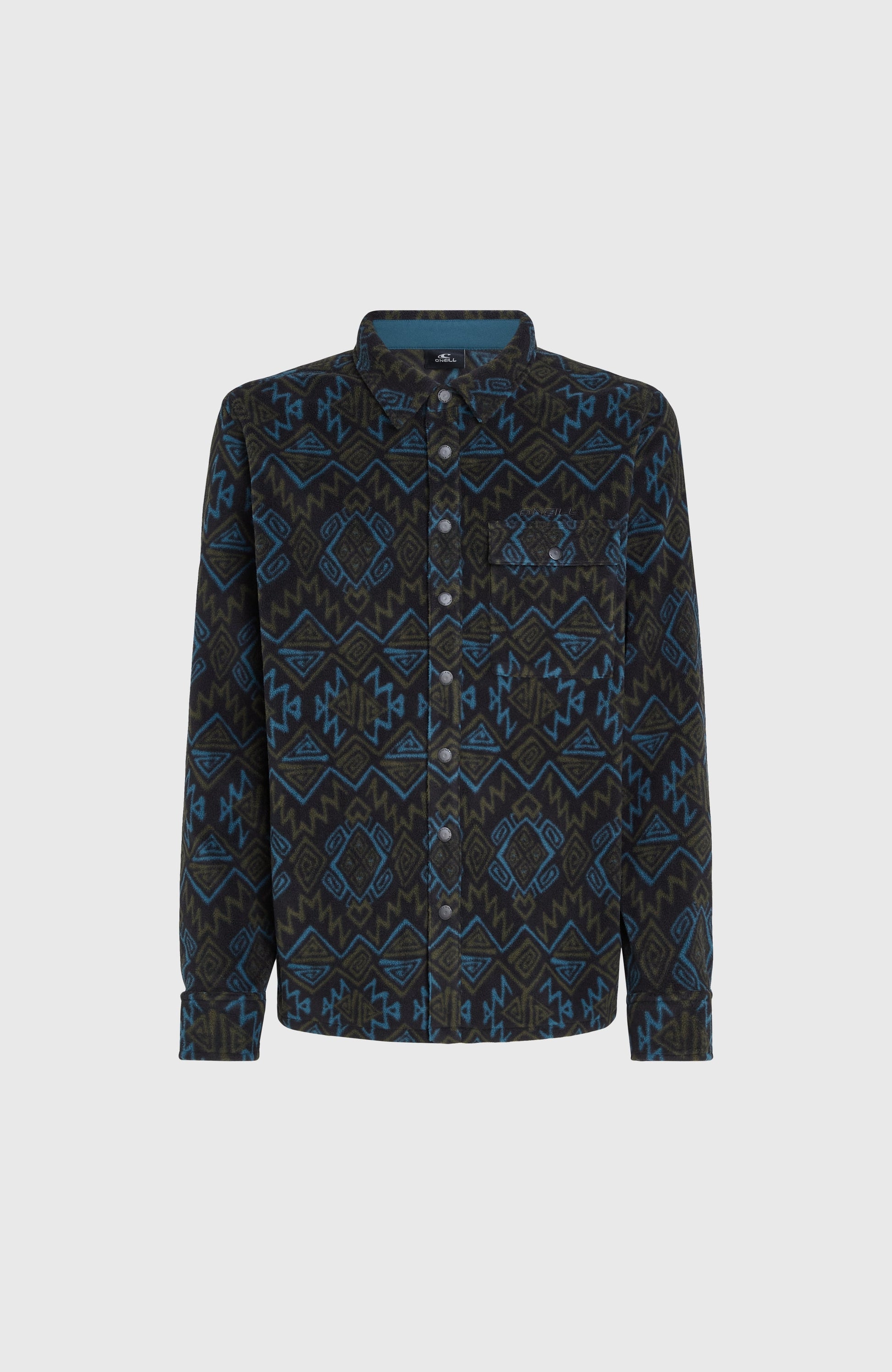 Superfleece Shirt Men - Black Retro Ikat