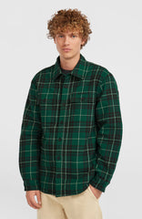 Must-Have Fleece-Lined Shirt Men - Green Flannel Check