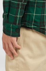Must-Have Fleece-Lined Shirt Men - Green Flannel Check