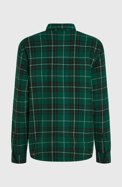 Must-Have Fleece-Lined Shirt Men - Green Flannel Check