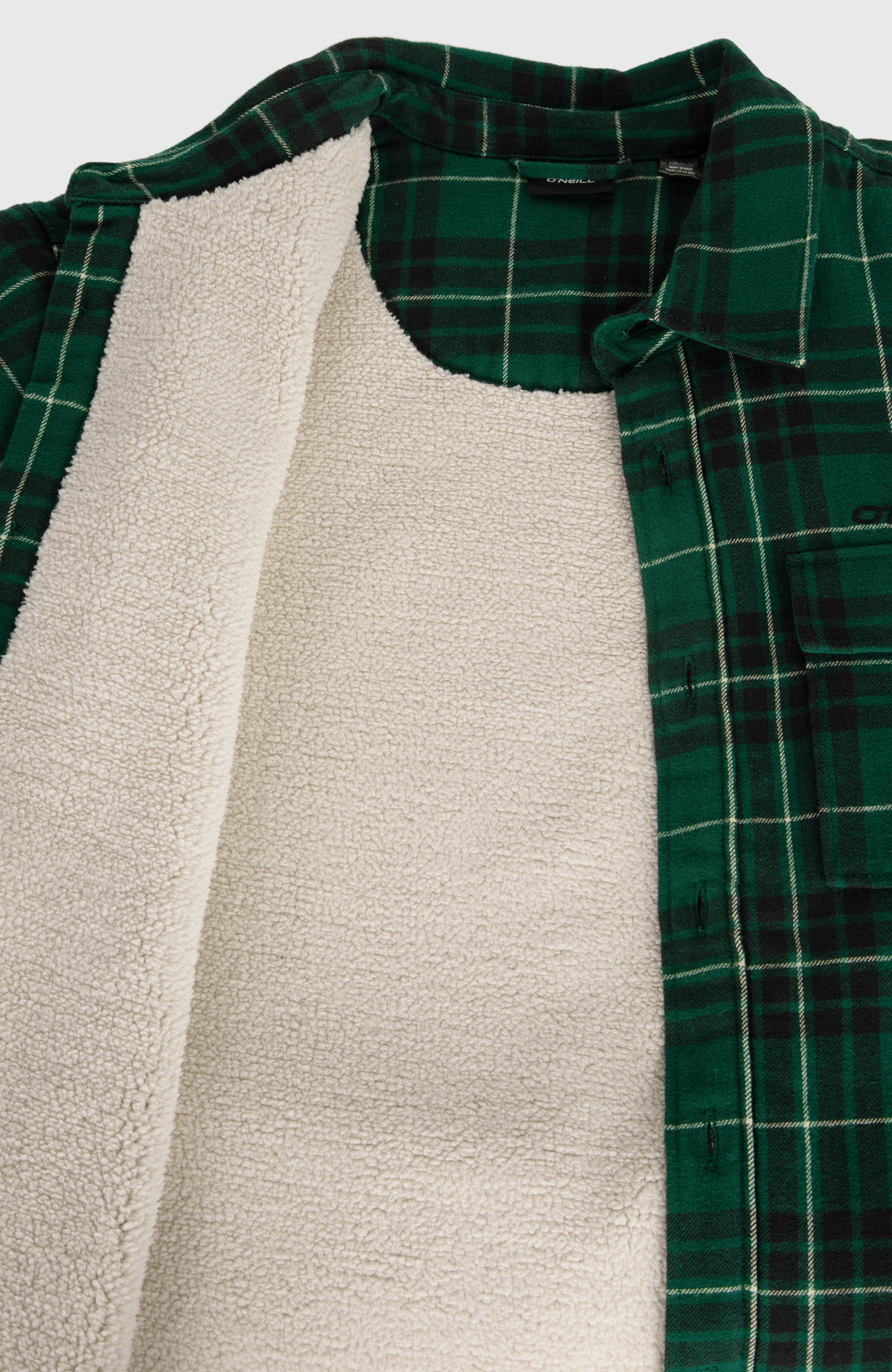 Must-Have Fleece-Lined Shirt Men - Green Flannel Check