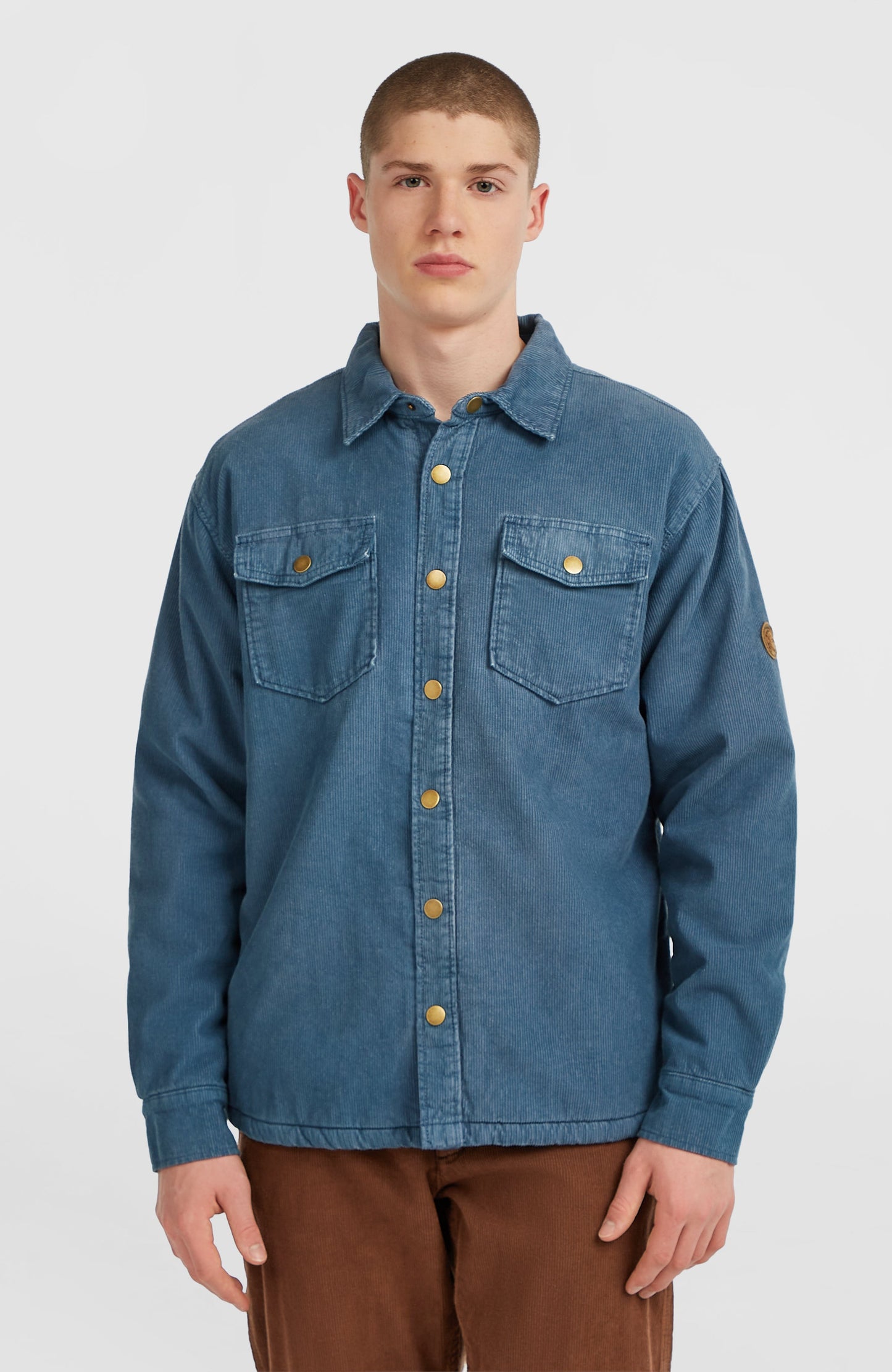 O'Riginals Corduroy Fleece-Lined Overshirt Men - Mozart Blue