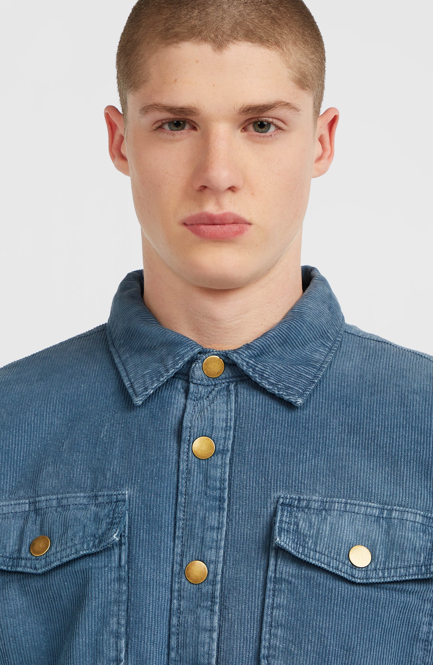 O'Riginals Corduroy Fleece-Lined Overshirt Men - Mozart Blue