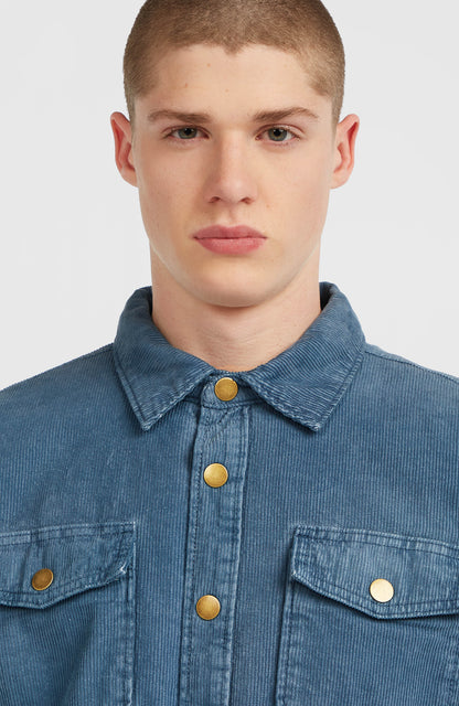 O'Riginals Corduroy Fleece-Lined Overshirt Men - Mozart Blue