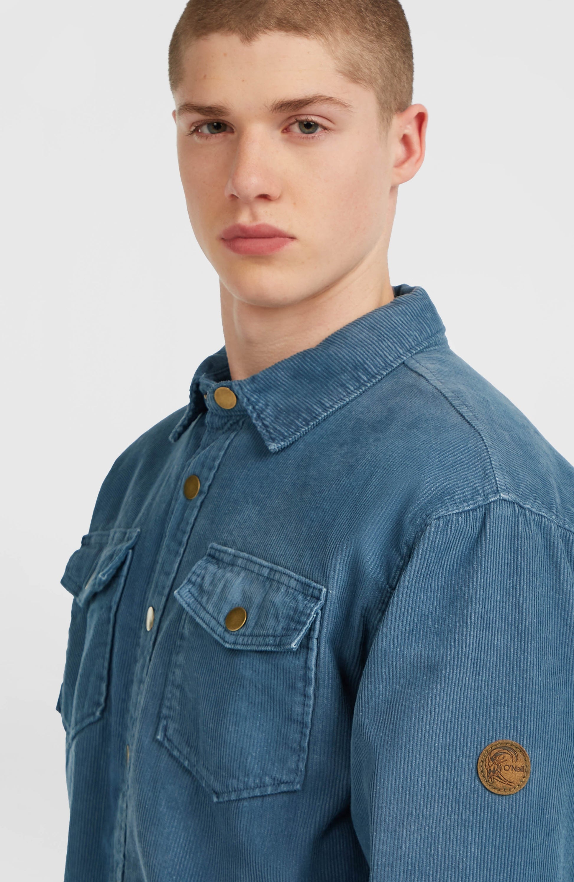 O'Riginals Corduroy Fleece-Lined Overshirt Men - Mozart Blue