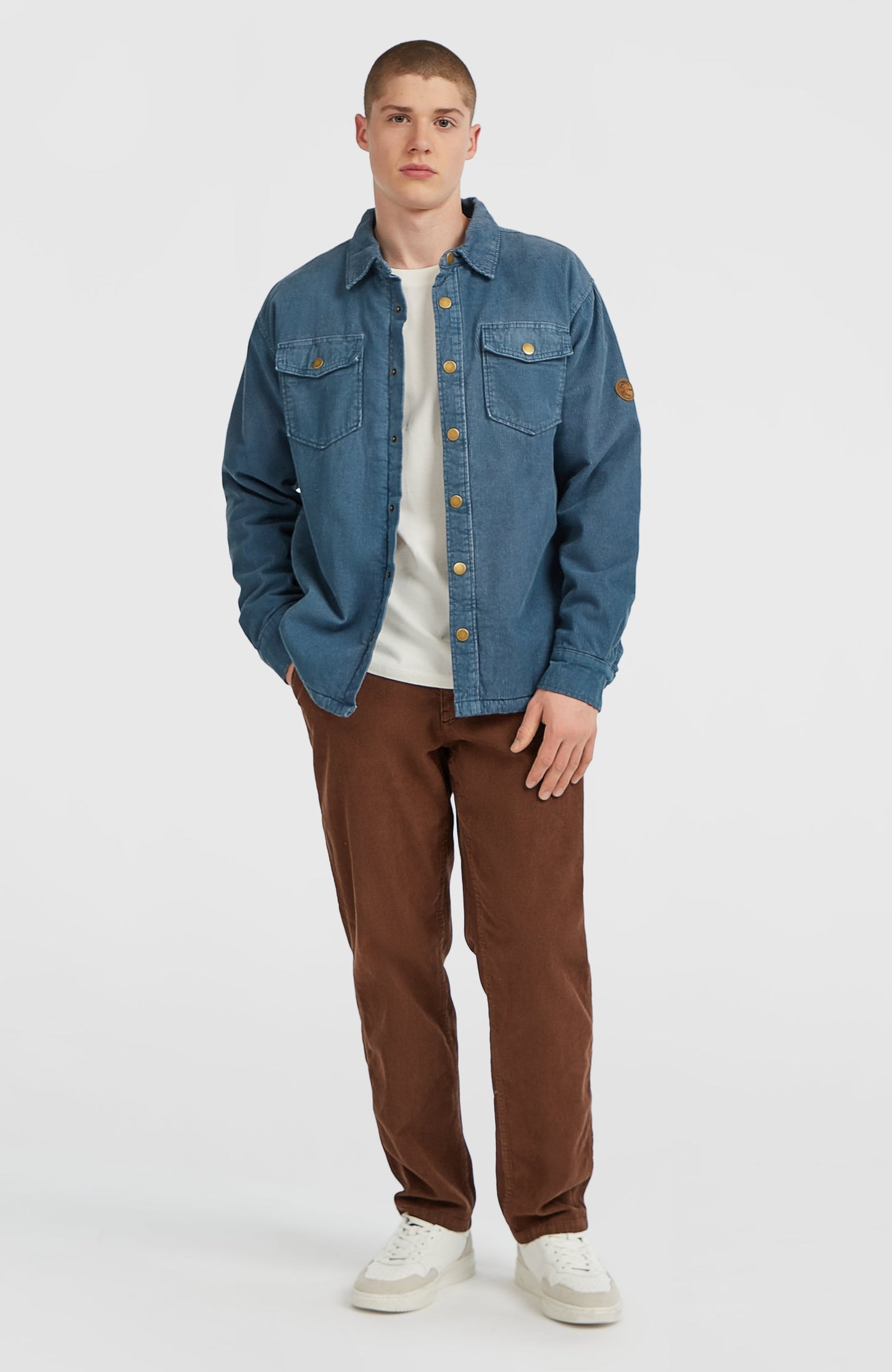 O'Riginals Corduroy Fleece-Lined Overshirt Men - Mozart Blue