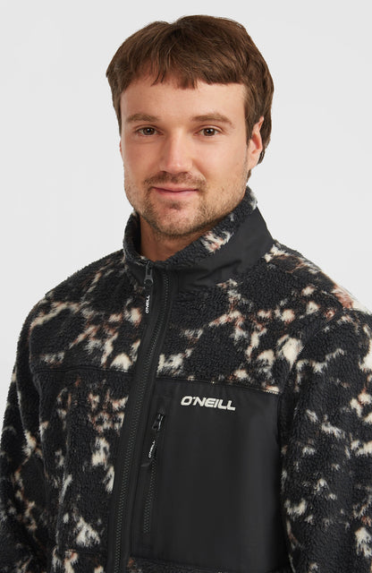 Must-Have High-Pile Full-Zip Fleece Men - Black/Beige Quarry