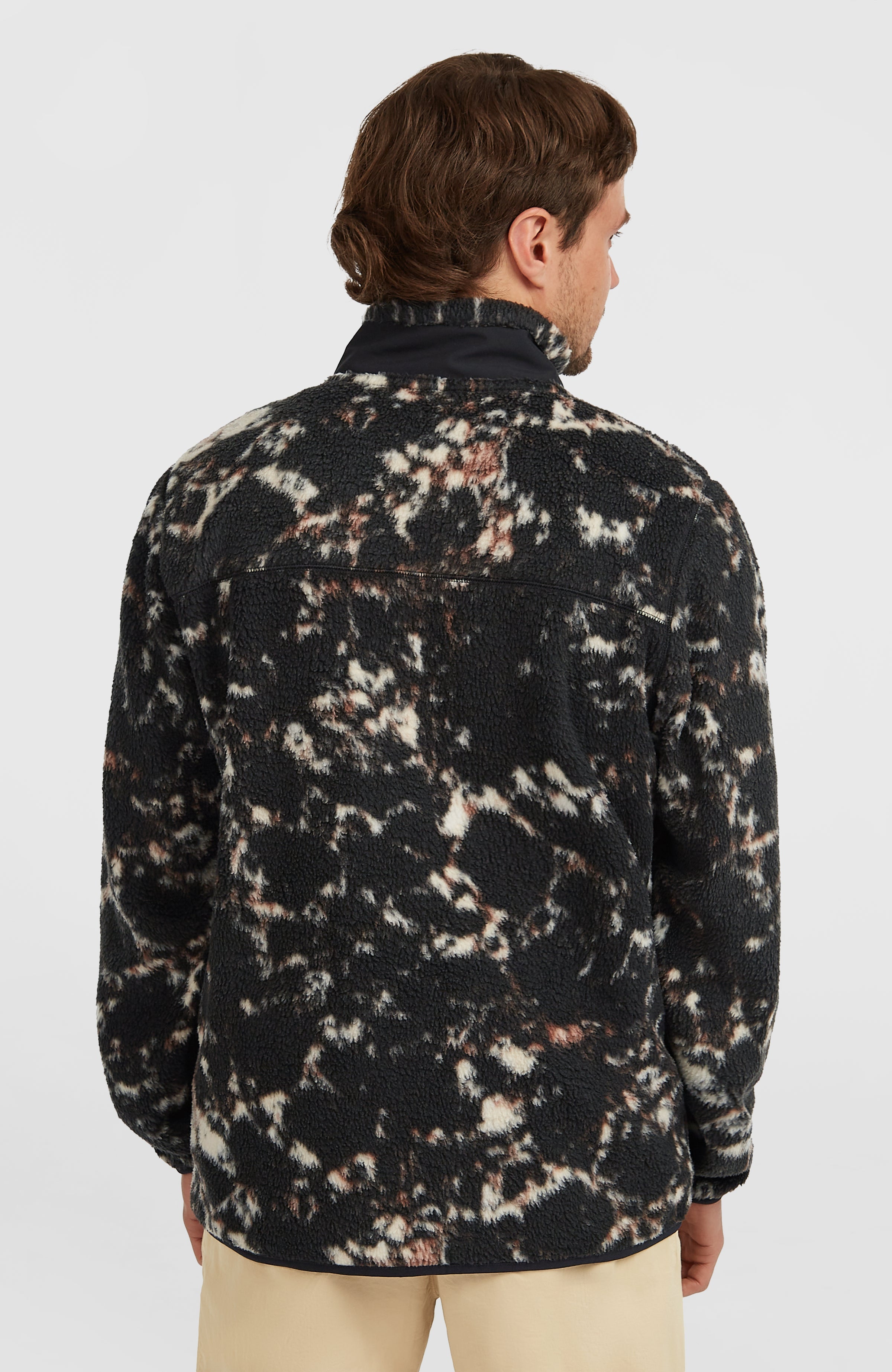 Must-Have High-Pile Full-Zip Fleece Men - Black/Beige Quarry
