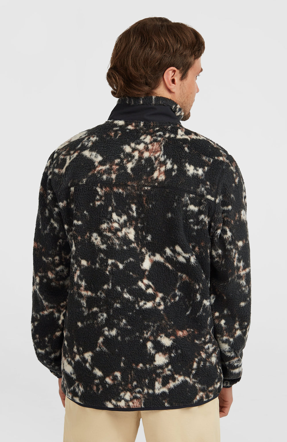 Must-Have High-Pile Full-Zip Fleece Men - Black/Beige Quarry