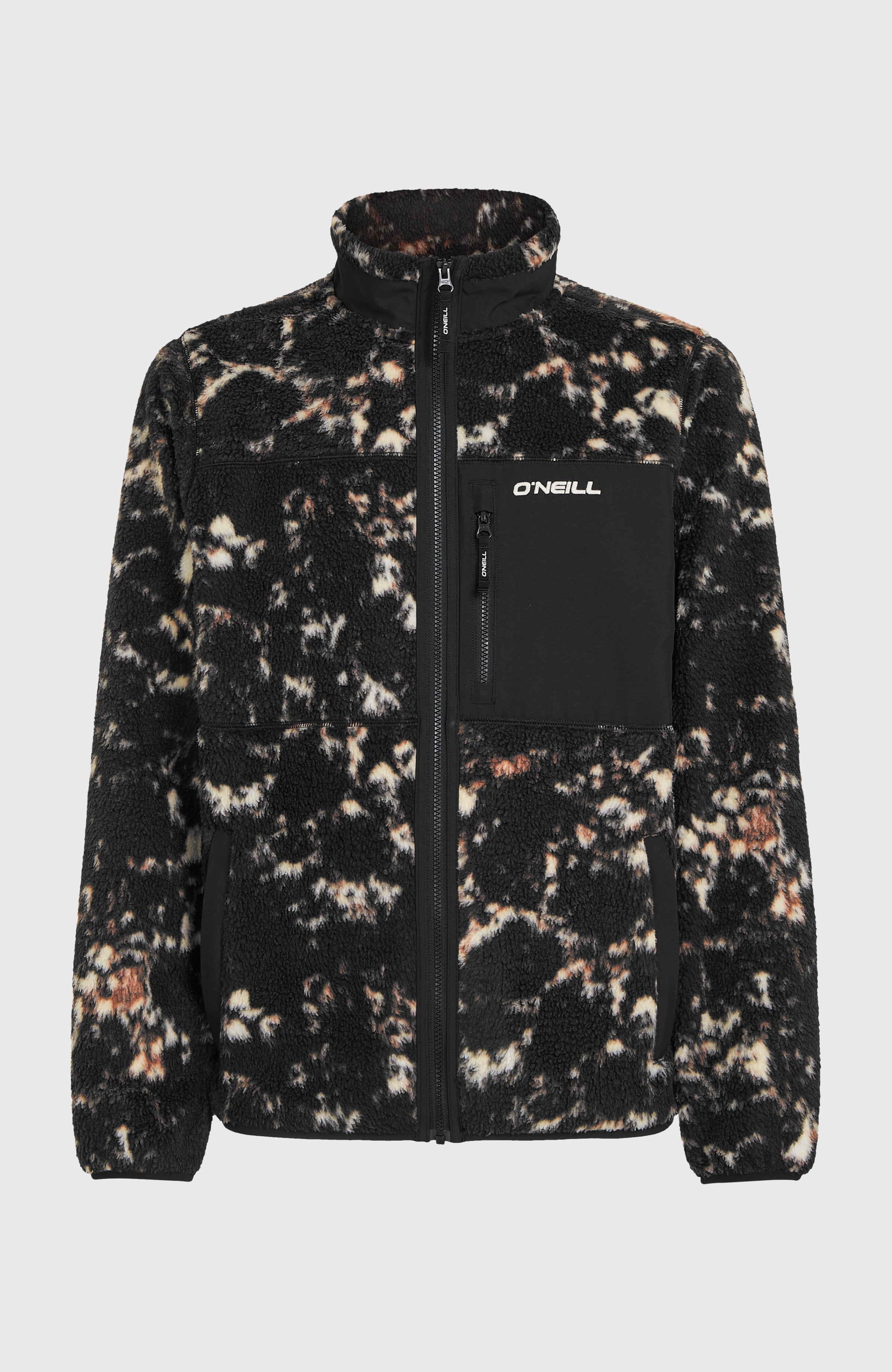 Must-Have High-Pile Full-Zip Fleece Men - Black/Beige Quarry