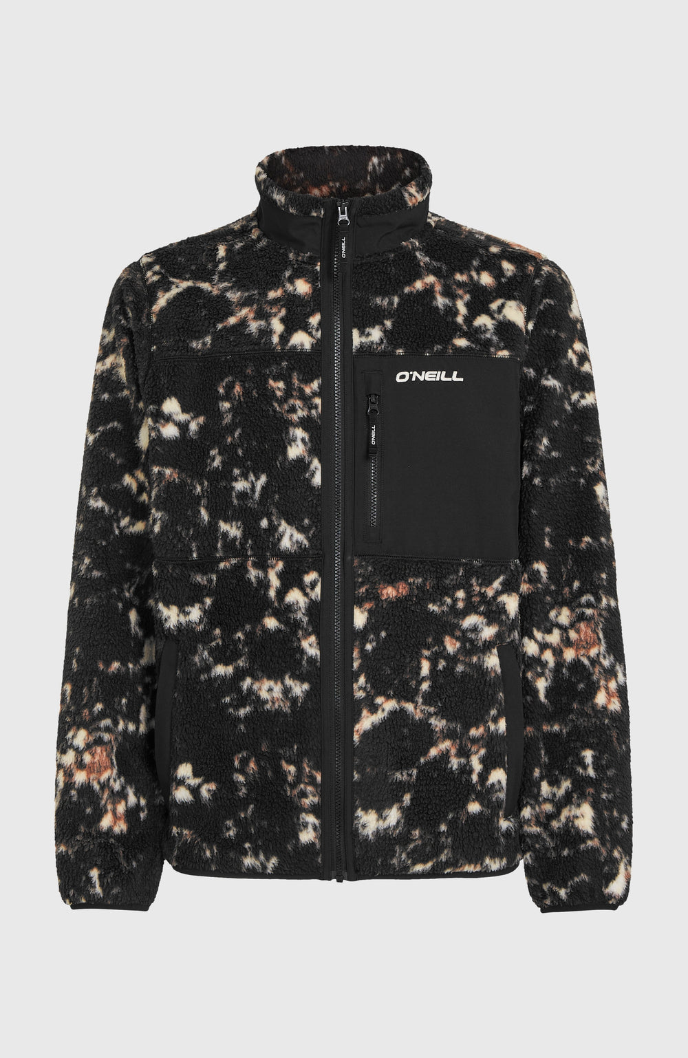 Must-Have High-Pile Full-Zip Fleece Men - Black/Beige Quarry