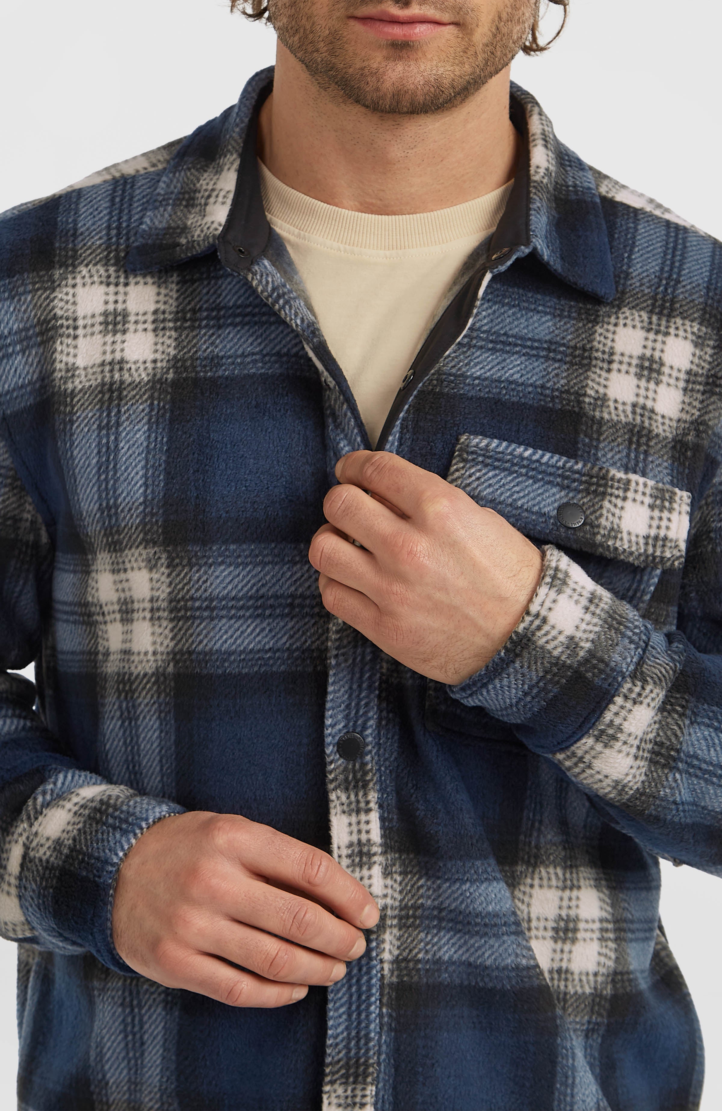 O'Riginals Superfleece Shirt Men - Mozart Blue Check