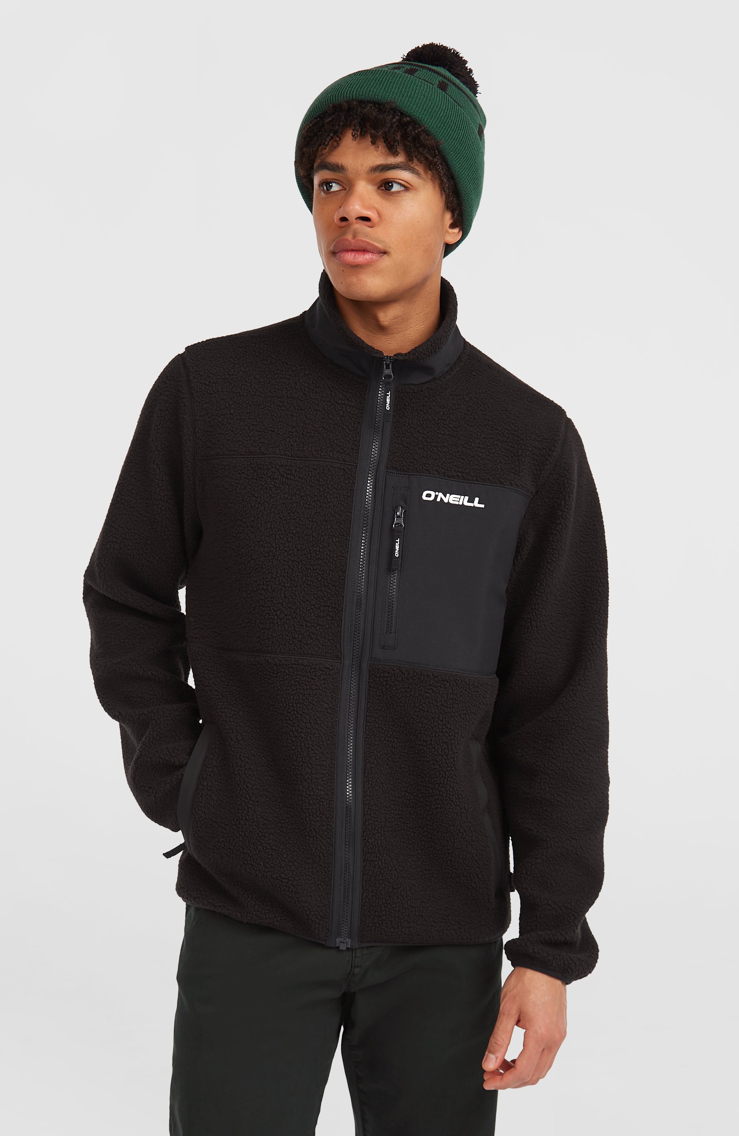 Must-Have High-Pile Full-Zip Fleece Men - Black Out
