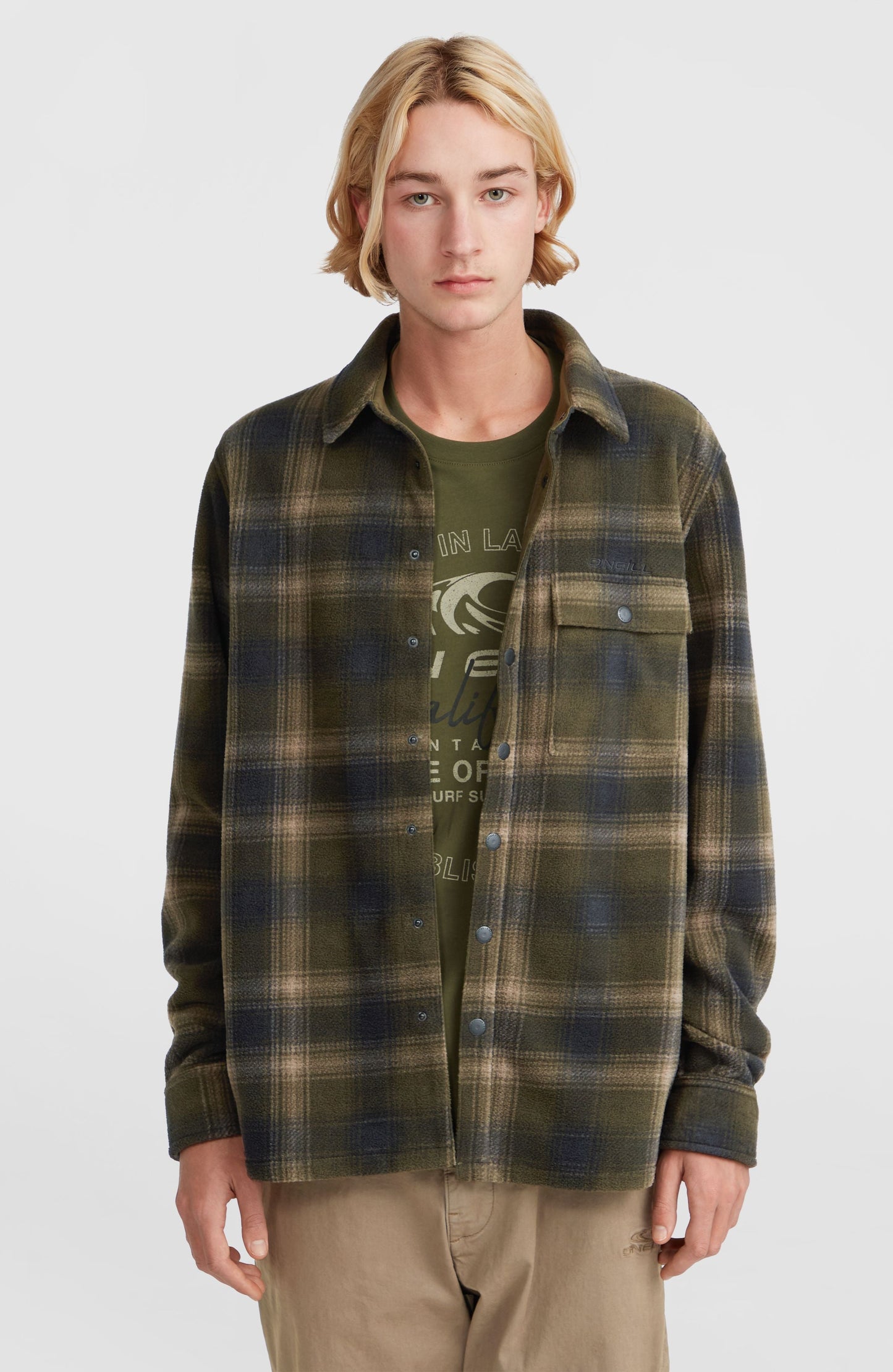 Superfleece Shirt Men - Green Check Small