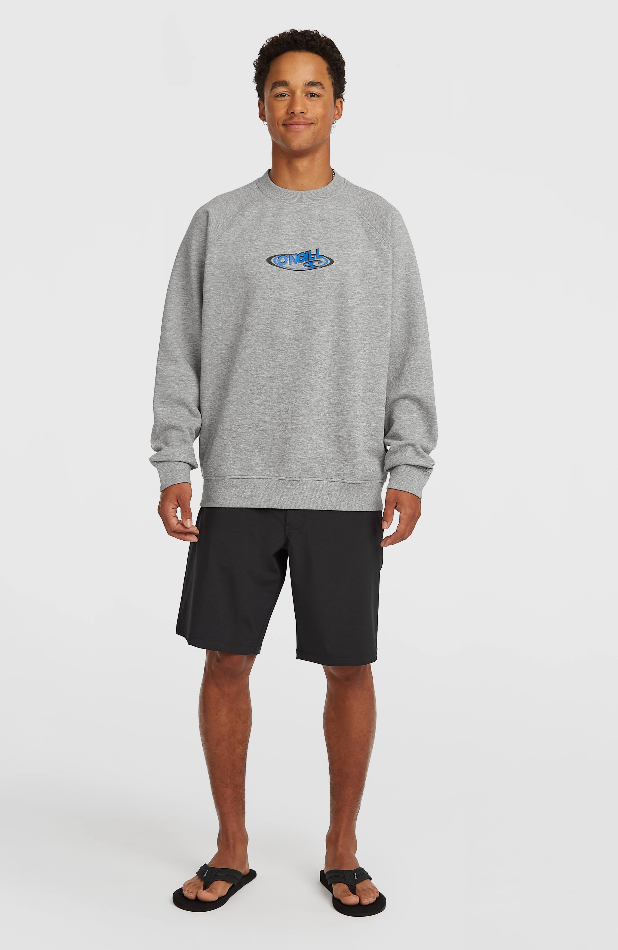 Essentials 90s Logo Crew Sweatshirt Men - Silver Melee