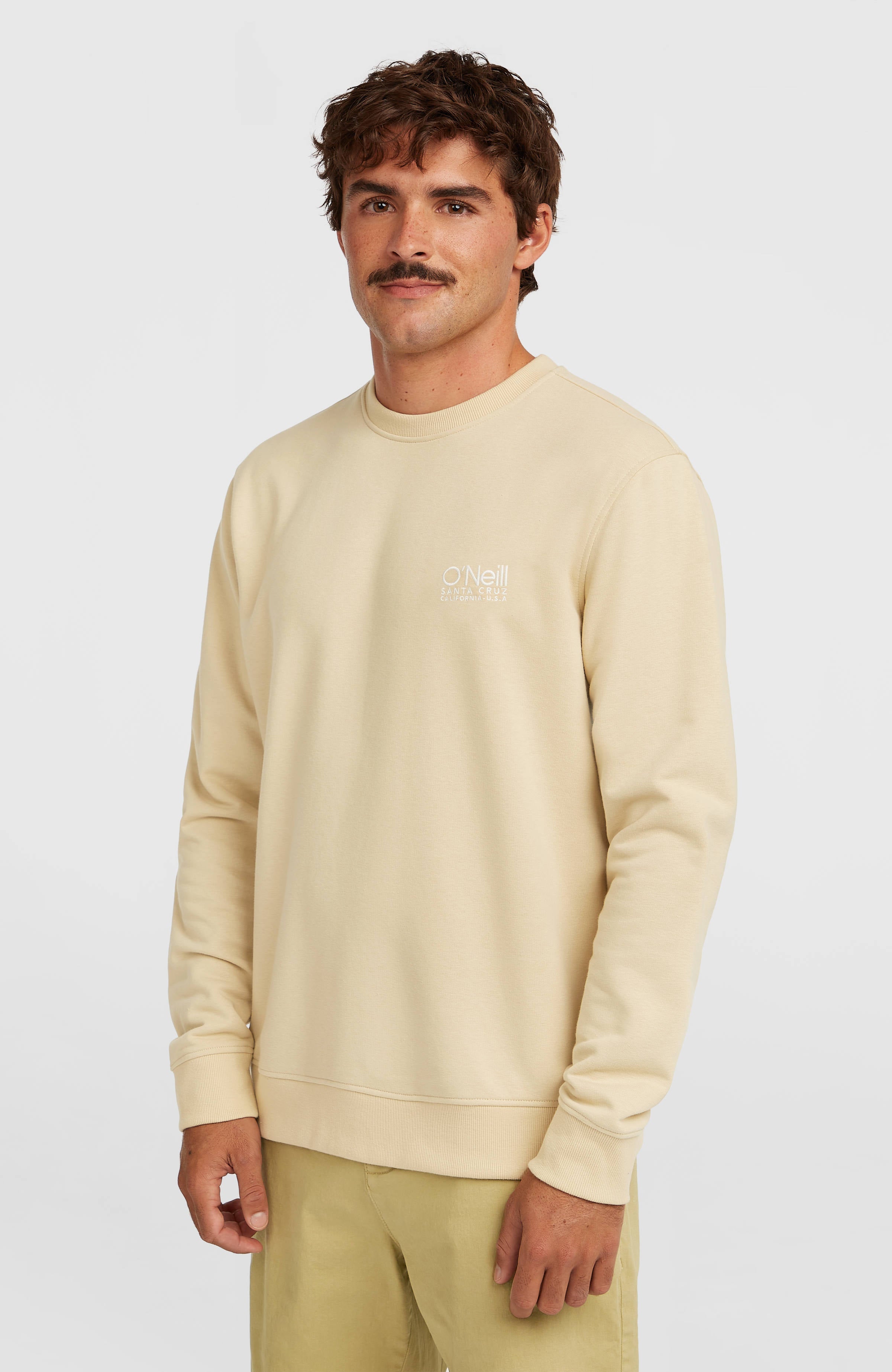 Original Cali Logo Crew Sweatshirt Men - Cocoa Sand