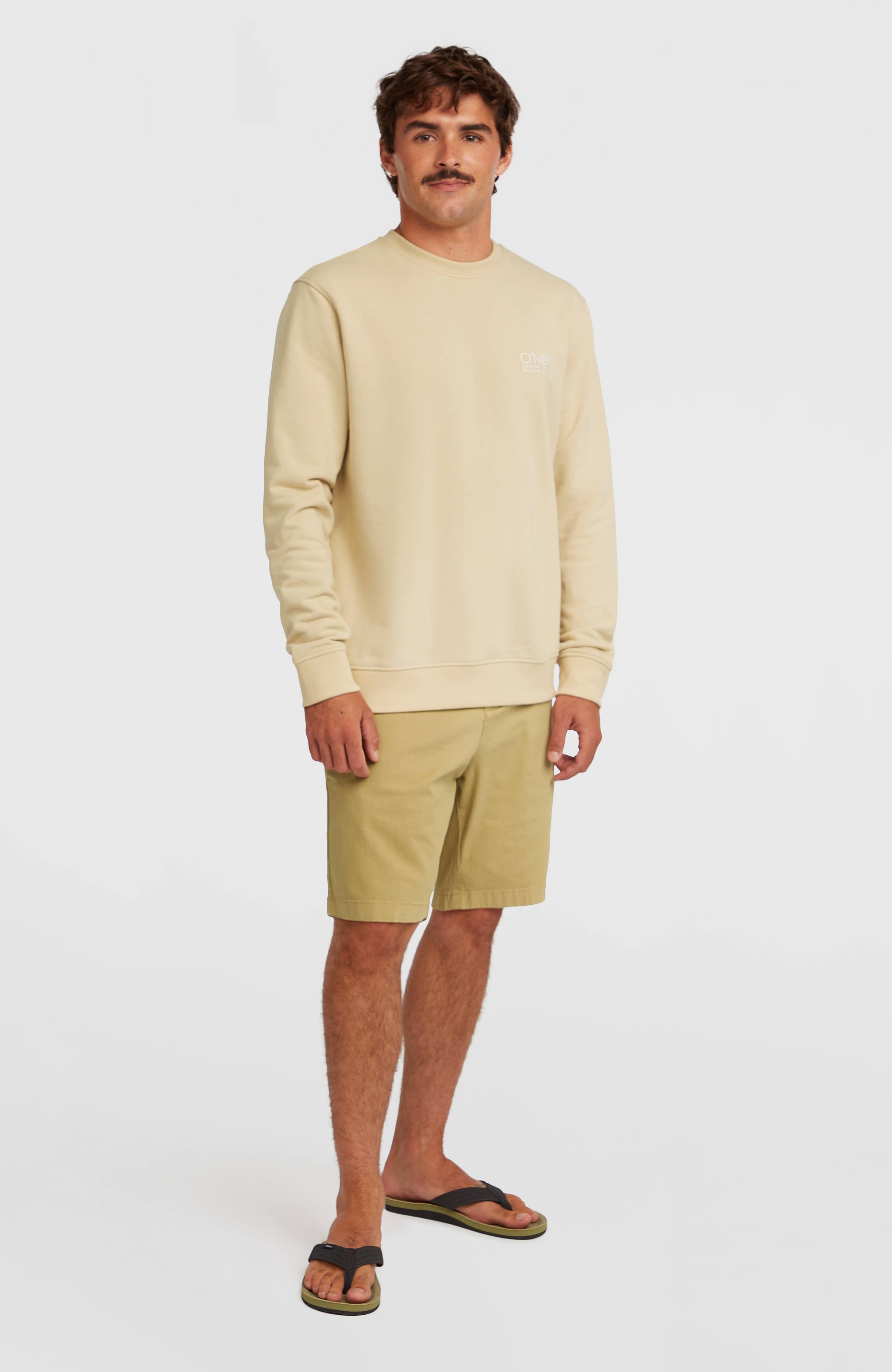 Original Cali Logo Crew Sweatshirt Men - Cocoa Sand